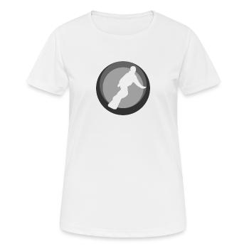 Snowboard Snowboarder Wintersport - Frauen T-Shirt atmungsaktiv - Weiß - Vorne - AI Model Female 172 dark (172cm)
