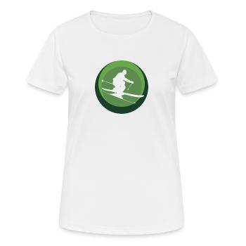 Ski Schifahren Skiing - Women's Breathable T-Shirt - white - Front - AI Model Female 172 dark (172cm)