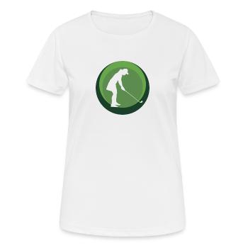 Golf Golfball Golfer - Frauen T-Shirt atmungsaktiv - Weiß - Vorne - AI Model Female 172 dark (172cm)