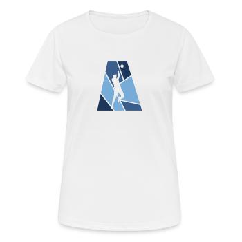 Ballon de beach-volley joueur de volley-ball - T-shirt respirant Femme - blanc - Devant - AI Model Female 172 dark (172cm)