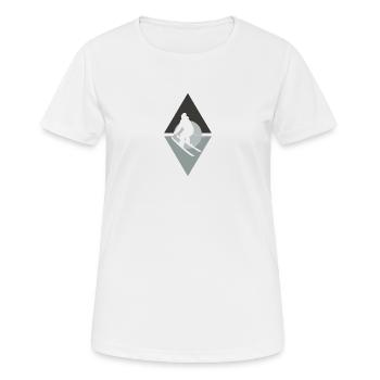 Skiing Ski Schifahren - Women's Breathable T-Shirt - white - Front - AI Model Female 172 dark (172cm)