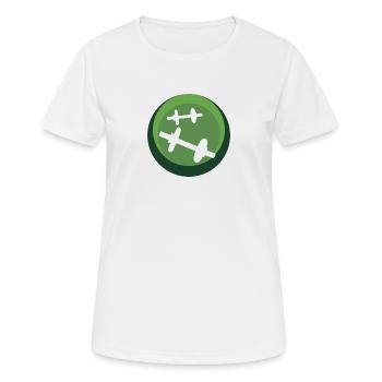Weightlifting Kraftsport Gym - Frauen T-Shirt atmungsaktiv - Weiß - Vorne - AI Model Female 172 dark (172cm)