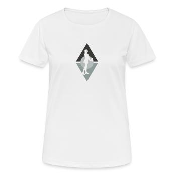 Vorhand Rückhand Racket - Frauen T-Shirt atmungsaktiv - Weiß - Vorne - AI Model Female 172 dark (172cm)