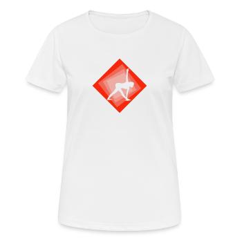 Mantra de méditation de puissance - T-shirt respirant Femme - blanc - Devant - AI Model Female 172 dark (172cm)