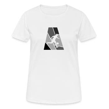 Beach Soccer Beach Ball Beach Soccer - T-shirt respirant Femme - blanc - Devant - AI Model Female 172 dark (172cm)