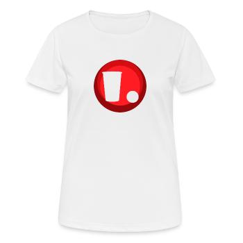 Fête Beerpong Beer Pong - T-shirt respirant Femme - blanc - Devant - AI Model Female 172 dark (172cm)
