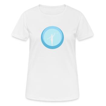Twirling Twirling Bâton Twirling - T-shirt respirant Femme - blanc - Devant - AI Model Female 172 dark (172cm)