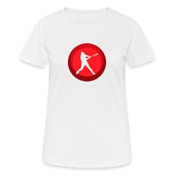 Joueur de softball Baseball Softball - T-shirt respirant Femme - blanc - Devant - AI Model Female 172 dark (172cm)