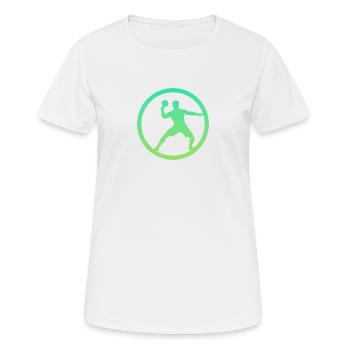 Table Tennis Racket Table Tennis Ball Table Tennis - Women's Breathable T-Shirt - white - Front - AI Model Female 172 dark (172cm)