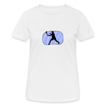 Squash Rackets Squash Players Rackets - Women's Breathable T-Shirt - white - Front - AI Model Female 172 dark (172cm)