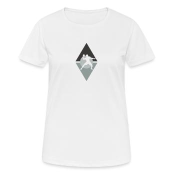 Table tennis player Table tennis player Table tennis - Women's Breathable T-Shirt - white - Front - AI Model Female 172 dark (172cm)