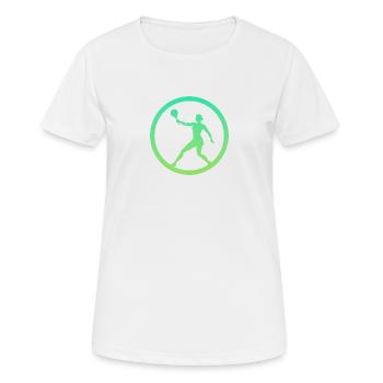 Strandtennis Beachball Beach Tennis - Frauen T-Shirt atmungsaktiv - Weiß - Vorne - AI Model Female 172 dark (172cm)