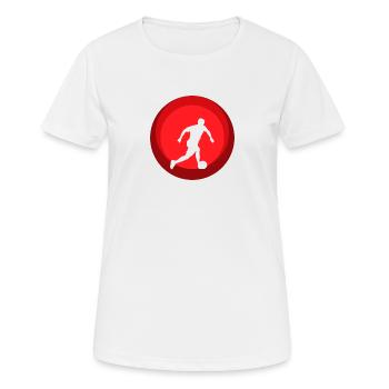 Beachball Beachball Fußball - Frauen T-Shirt atmungsaktiv - Weiß - Vorne - AI Model Female 172 dark (172cm)