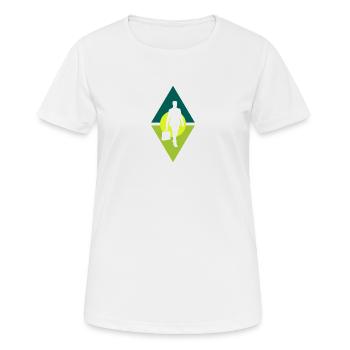 Banquier Homme d’affaires Bourse - T-shirt respirant Femme - blanc - Devant - AI Model Female 172 dark (172cm)
