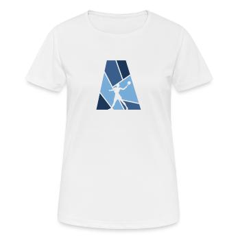 Beach Tennis Beach Tennis Beachtennis - Frauen T-Shirt atmungsaktiv - Weiß - Vorne - AI Model Female 172 dark (172cm)
