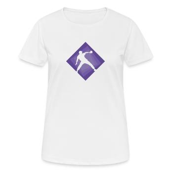 Table tennis, table tennis rackets, table tennis - Women's Breathable T-Shirt - white - Front - AI Model Female 172 dark (172cm)