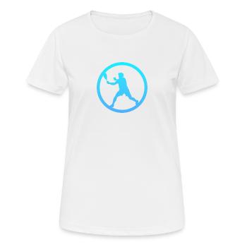 Squash Players Rackets Squash Players - Women's Breathable T-Shirt - white - Front - AI Model Female 172 dark (172cm)