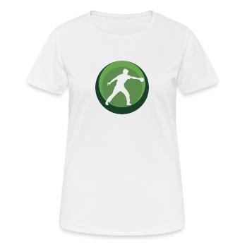 Tischtennisspieler Tischtennisschläger - Frauen T-Shirt atmungsaktiv - Weiß - Vorne - AI Model Female 172 dark (172cm)