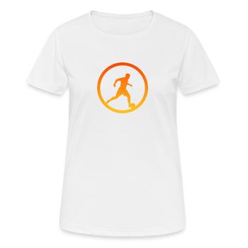 Beachball Fußballspieler Beachball - Frauen T-Shirt atmungsaktiv - Weiß - Vorne - AI Model Female 172 dark (172cm)