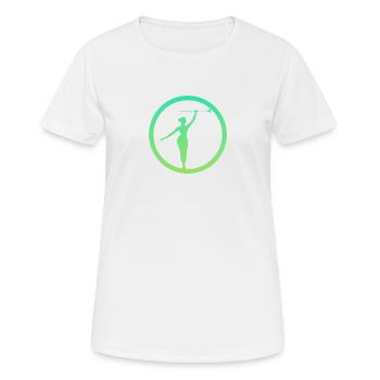 Danse Bâton De Danse Twirling - T-shirt respirant Femme - blanc - Devant - AI Model Female 172 dark (172cm)