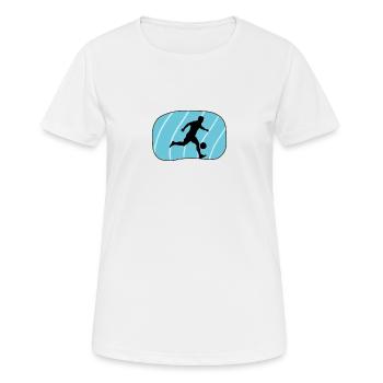 Beachball Strandfußball Strand - Frauen T-Shirt atmungsaktiv - Weiß - Vorne - AI Model Female 172 dark (172cm)