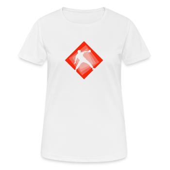 Table tennis, table tennis ball, table tennis racket - Women's Breathable T-Shirt - white - Front - AI Model Female 172 dark (172cm)