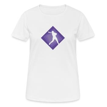 Softball Pitcher Softballschläger - Frauen T-Shirt atmungsaktiv - Weiß - Vorne - AI Model Female 172 dark (172cm)