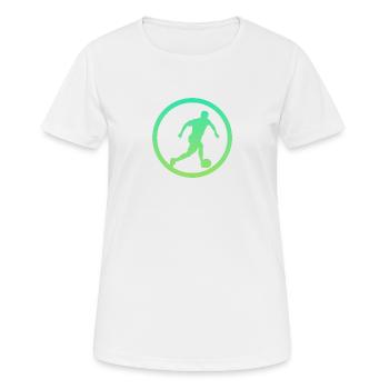 Beachball Strand Beachsoccer - Frauen T-Shirt atmungsaktiv - Weiß - Vorne - AI Model Female 172 dark (172cm)
