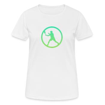 Squash Player Squash Racket Squash - Women's Breathable T-Shirt - white - Front - AI Model Female 172 dark (172cm)