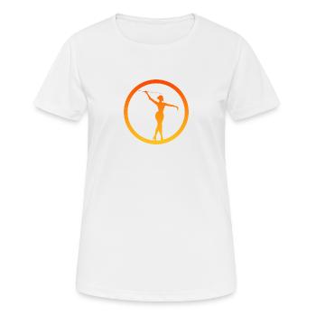 Bâton De Danse Virevoltant Danse - T-shirt respirant Femme - blanc - Devant - AI Model Female 172 dark (172cm)