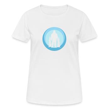 Lochness Bigfoot Yéti - T-shirt respirant Femme - blanc - Devant - AI Model Female 172 dark (172cm)