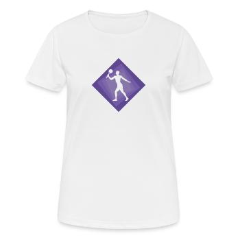 Beach Tennis Beachball Tennis - Frauen T-Shirt atmungsaktiv - Weiß - Vorne - AI Model Female 172 dark (172cm)