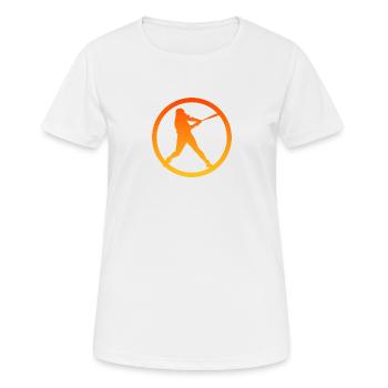 Pitcher Softball Spieler Softballschläger - Frauen T-Shirt atmungsaktiv - Weiß - Vorne - AI Model Female 172 dark (172cm)
