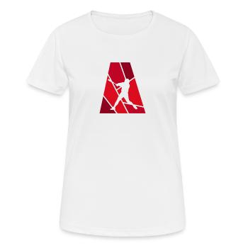 Lanceur de balle molle Baseball - T-shirt respirant Femme - blanc - Devant - AI Model Female 172 dark (172cm)