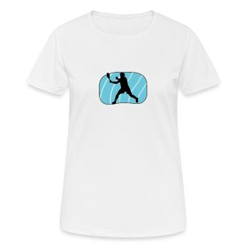 Squash Rackets Squash Players Squash Players - Women's Breathable T-Shirt - white - Front - AI Model Female 172 dark (172cm)