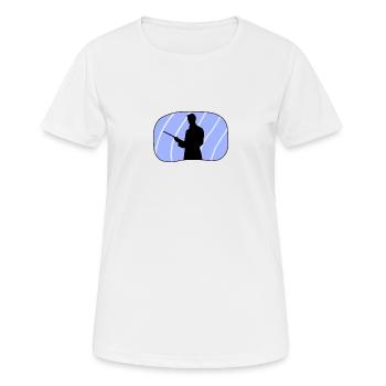 Joueur de billard Joueur de billard Joueur de billard - T-shirt respirant Femme - blanc - Devant - AI Model Female 172 dark (172cm)