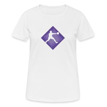 Raquettes Squash Squash Raquettes de squash - T-shirt respirant Femme - blanc - Devant - AI Model Female 172 dark (172cm)