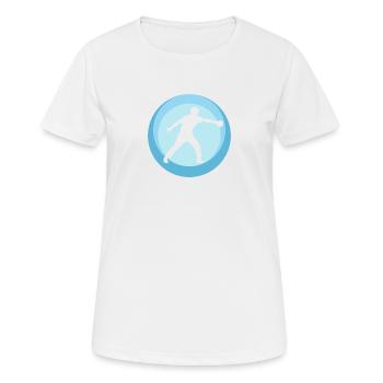 Tischtennisspieler Tischtennisball - Frauen T-Shirt atmungsaktiv - Weiß - Vorne - AI Model Female 172 dark (172cm)
