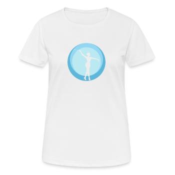 Bâton virevoltant Bâton virevoltant Virevoltant - T-shirt respirant Femme - blanc - Devant - AI Model Female 172 dark (172cm)