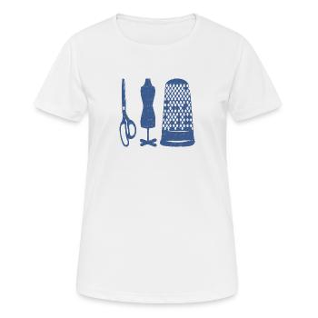 Outil de découpe - T-shirt respirant Femme - blanc - Devant - AI Model Female 172 dark (172cm)