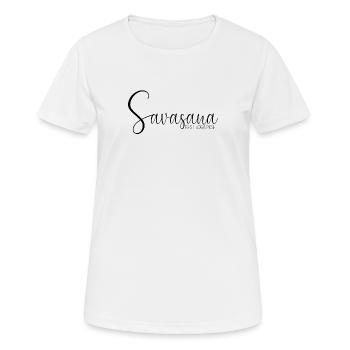 Savasana - BEST YOGA POSE - Frauen T-Shirt atmungsaktiv - Weiß - Vorne - AI Model Female 172 dark (172cm)