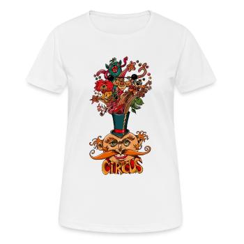 le cirque - T-shirt respirant Femme - blanc - Devant - AI Model Female 172 dark (172cm)