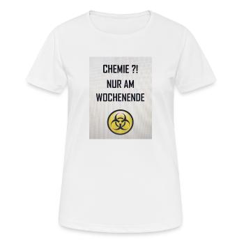 Chemie am Wochenende - Frauen T-Shirt atmungsaktiv - Weiß - Vorne - AI Model Female 172 dark (172cm)