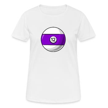 Boule de billard 12 Billard violet douze - T-shirt respirant Femme - blanc - Devant - AI Model Female 172 dark (172cm)
