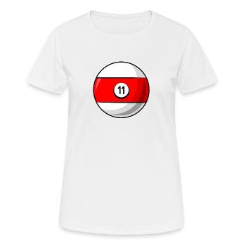 Boule de billard 11 billard rouge onze - T-shirt respirant Femme - blanc - Devant - AI Model Female 172 dark (172cm)