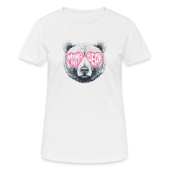 Mère ours - T-shirt respirant Femme - blanc - Devant - AI Model Female 172 dark (172cm)