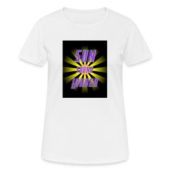 SUN SOUND LOUDER SOMMER - Frauen T-Shirt atmungsaktiv - Weiß - Vorne - AI Model Female 172 dark (172cm)