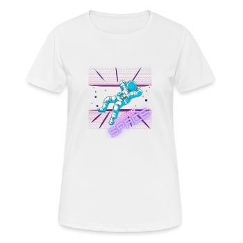 Cyber Space - Frauen T-Shirt atmungsaktiv - Weiß - Vorne - AI Model Female 172 dark (172cm)