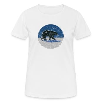Motif d’ours avec ombre - T-shirt respirant Femme - blanc - Devant - AI Model Female 172 dark (172cm)