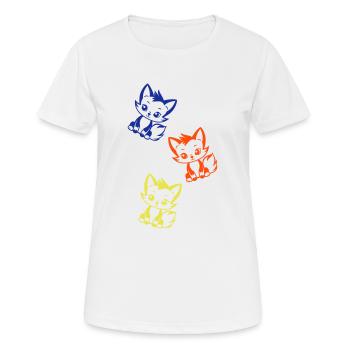 Fox Animal Baby - Women's Breathable T-Shirt - white - Front - AI Model Female 172 dark (172cm)